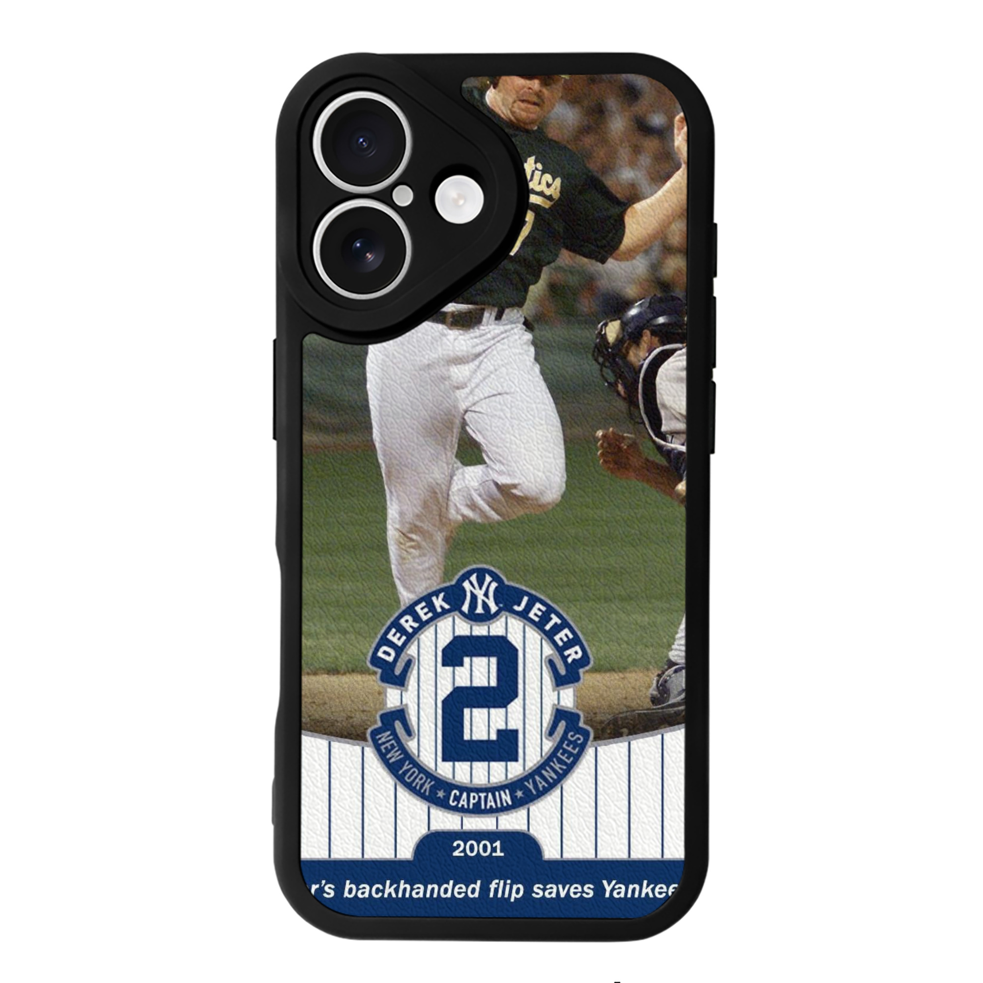 Derek Jeter 111 IPhone 16 Silicone Leather Case – UV Print, Lambskin Texture – Perfect Fit, Wireless Charging Compatible, Scratch Resistant, Precise Cutouts – Stylish Protection For IPhone 16